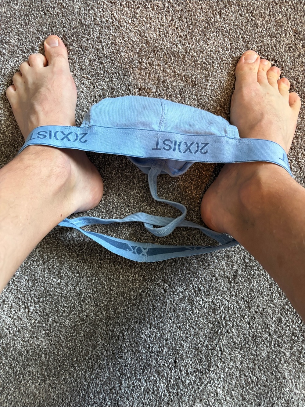 2xist Light Blue Men's Y-Back Thong
